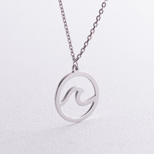 Серебряное колье "Волна" 908-01326