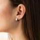 Сережки - кільця в білому золоті с08558