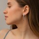 Серебряные серьги "Змеи" с фианитами 123531