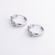 Серьги - кольца "Фантазия" в белом золоте с09588