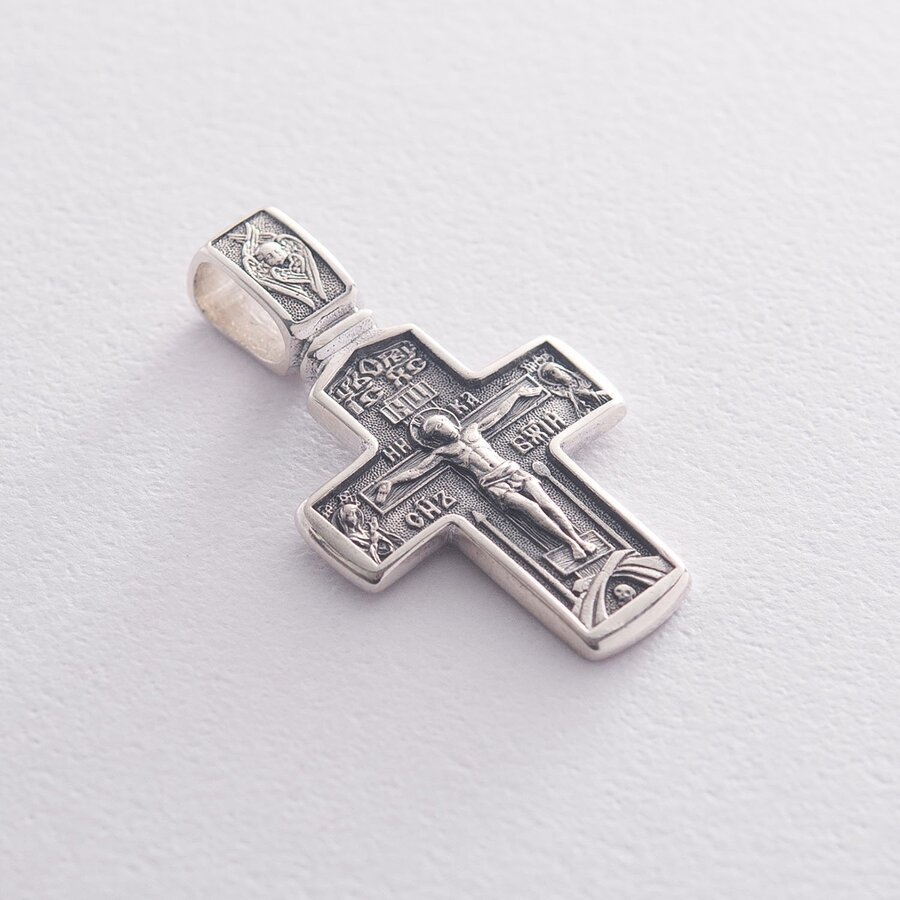 Срібний хрест "Розп'яття Христове. Деісус" (чорніння) 132991