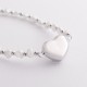 Срібний браслет "Сердечко" (перли) 141868