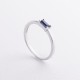Серебряное кольцо с синтетическим сапфиром 1923/1р-HSPH