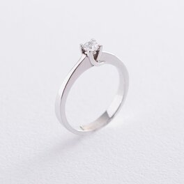 Золотое помолвочное кольцо с фианитом к05167