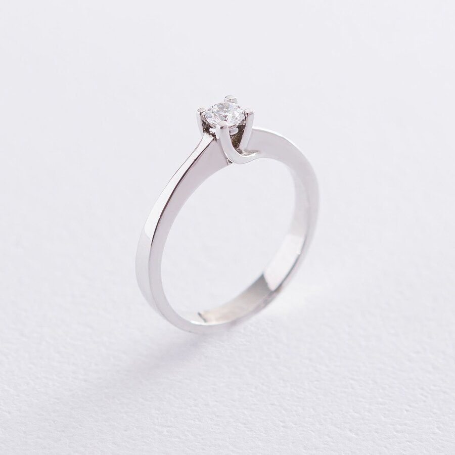 Золотое помолвочное кольцо с фианитом к05167