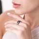 Серебряное кольцо с синтетическими сапфирами и фианитами 1370/1р-NSPH