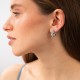 Серьги "Marie" в белом золоте (фианиты) с09421