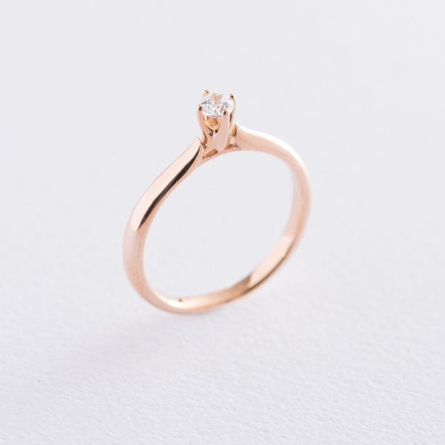 Золотое помолвочное кольцо (куб. цирконий Swarovski) к06268