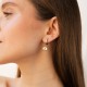 Сережки "Конюшина" в жовтому золоті с09474