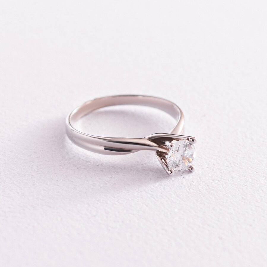 Золотое помолвочное кольцо (фианит) к02955