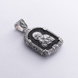 Срібний кулон "Богородице Діво - Молитва" (ебенове дерево) 1230