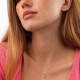 Золоте кольє з одним фіанітом кол01364