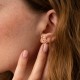 Серьги - пусеты "Змеи" в красном золоте с07925