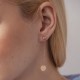 Золоті сережки "Монетки на ланцюжку" з фіанітами с07867