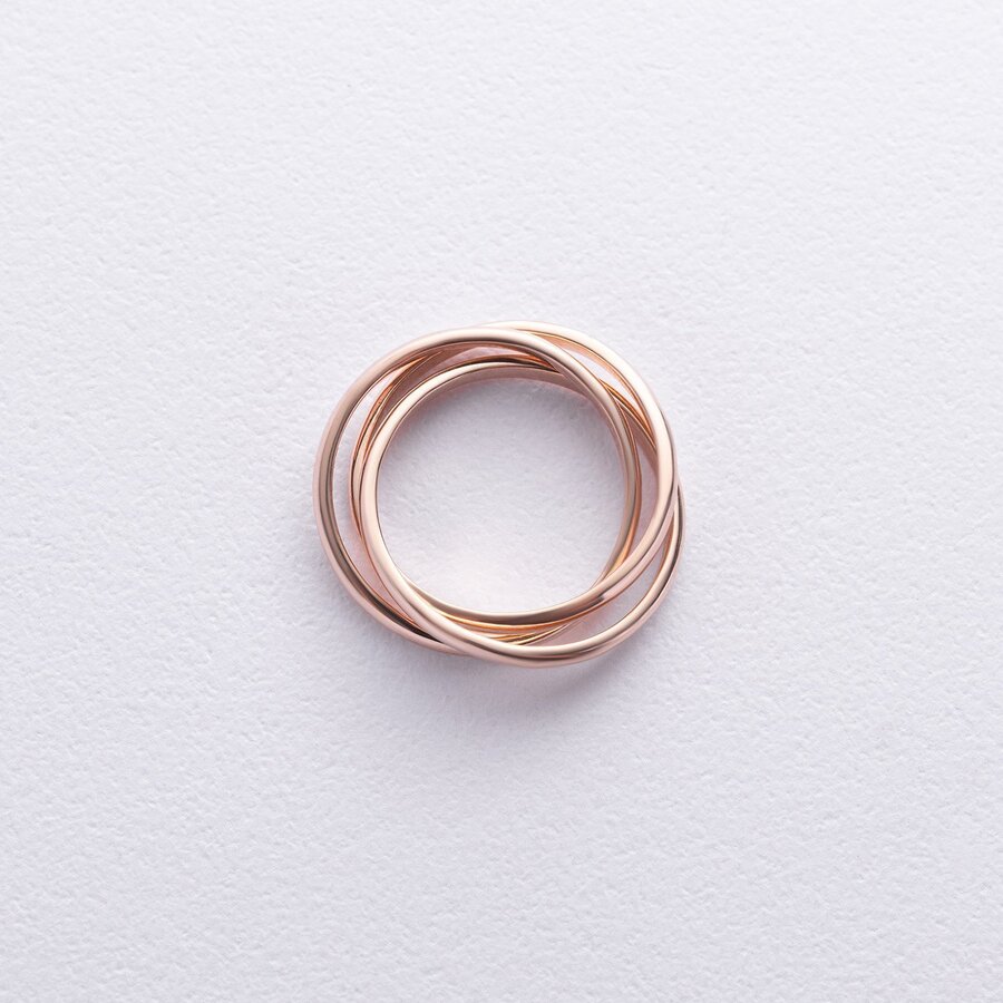 Золотое кольцо "Круговорот" (тройное) обр00241