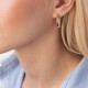 Овальные серьги в красном золоте с07858
