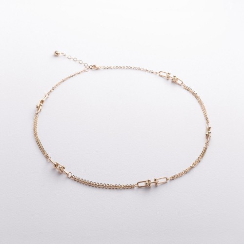 Колье "Фантазия" в желтом золоте кол02664