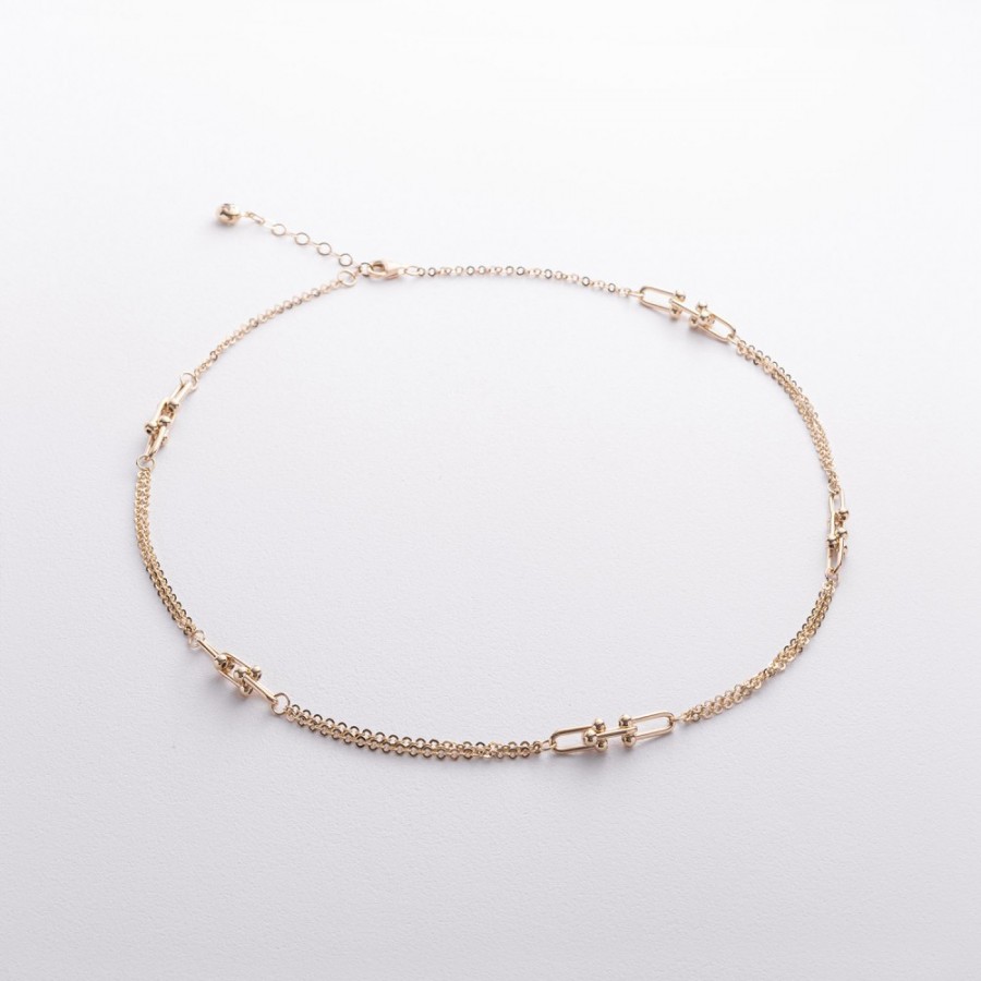 Колье "Фантазия" в желтом золоте кол02664