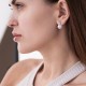 Срібні сережки з перлами і фіанітами 2458/1р-PWT
