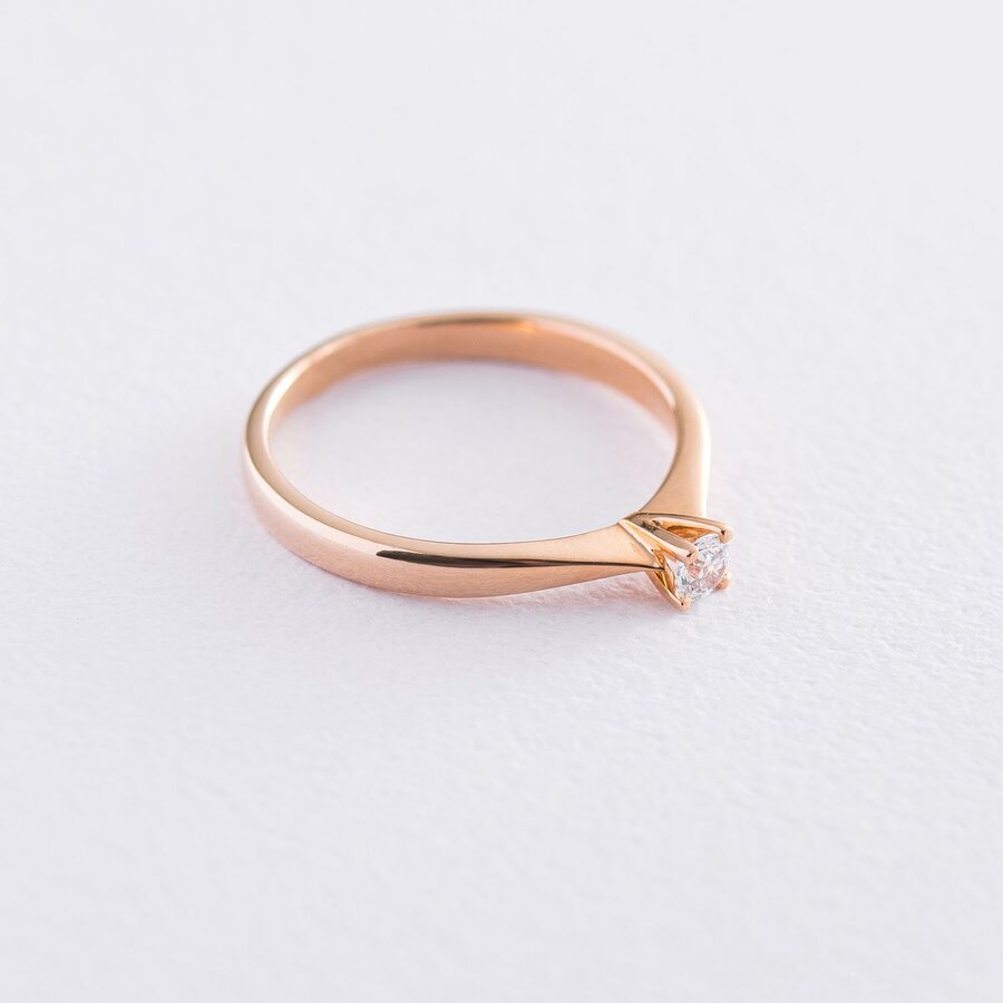 Золотое помолвочное кольцо (циркон Swarovski) к06222