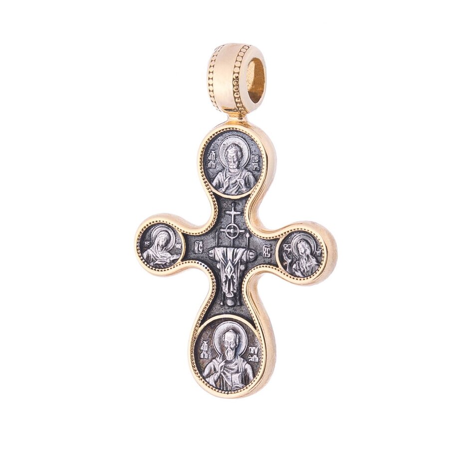 Срібний православний хрестик 132437