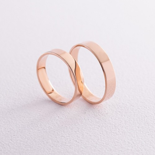 Золотое обручальное кольцо "Американка" (возможна гравировка) обр00002ш4