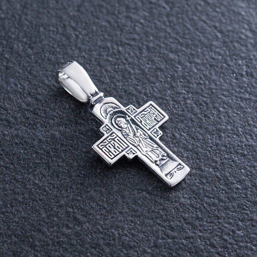 Серебряный крест "Распятие. Апостол Андрей Первозванный" 133081