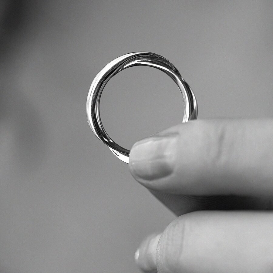 Серебряное кольцо "Орбита" 112778