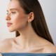 Сережки "Ester" у жовтому та білому золоті с09632