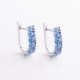 Серебряные серьги (кварц London Blue) 2483/1р-QLB