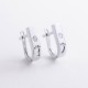 Золоті сережки "Ніжки немовляти" (фіаніти) с08647