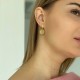 Серьги "Солнечные зайчики" в желтом золоте с06734