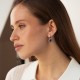 Золотые серьги "Emily" с сапфирами с213с