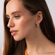 Сережки "Jenny" з фіанітами (червоне золото)  с09578