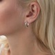 Серебряные серьги - пусеты с фианитами 4912