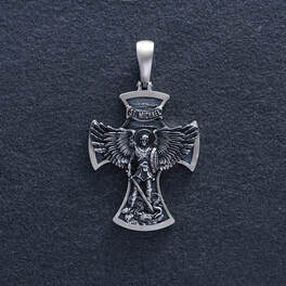 Серебряный крест "Архангел Михаил" 1193