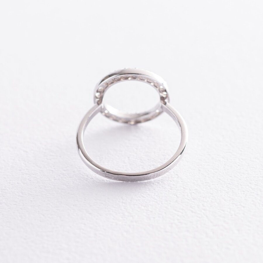 Серебряное кольцо "Круговорот" с фианитами 112577 15
