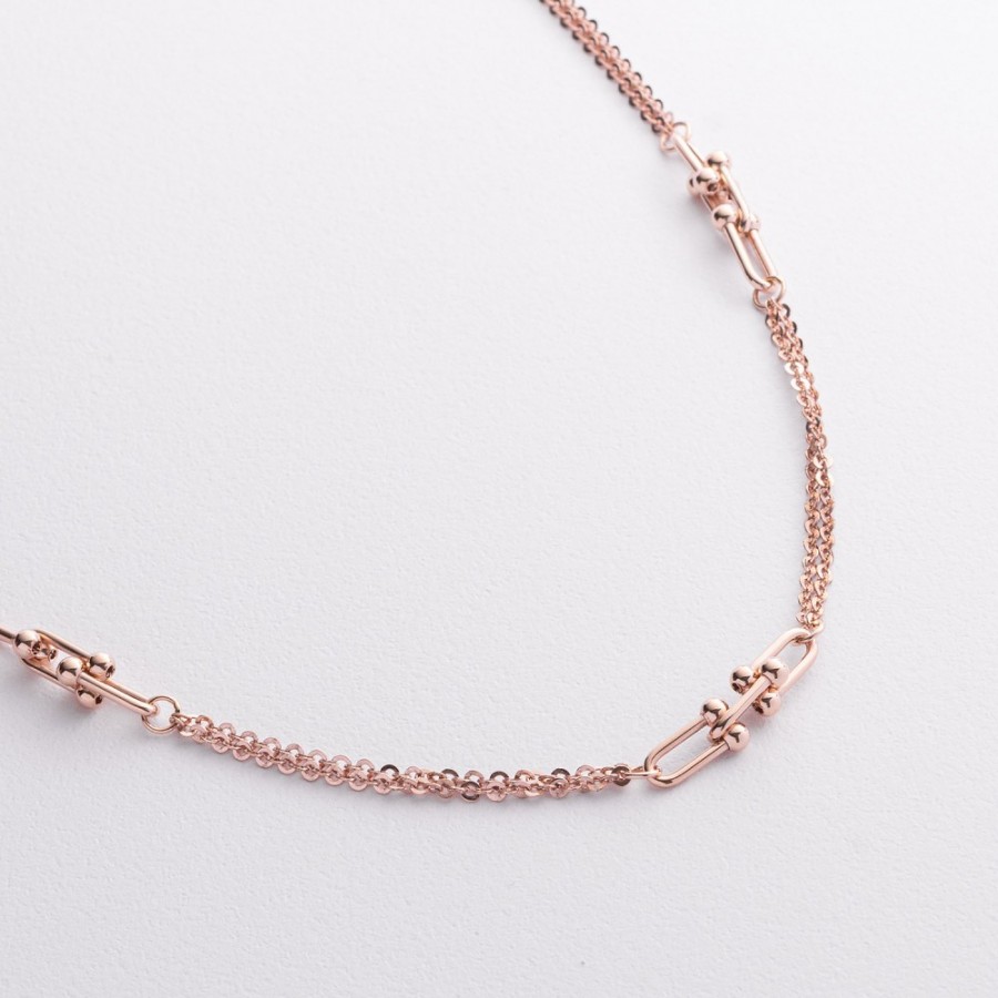 Кольє "Фантазія" у червоному золоті кол02659