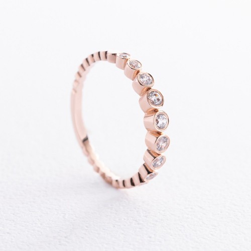 Золотое кольцо с фианитами к07571