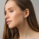 Серебряные серьги с кварцом и фианитами 2521/1р-QGR