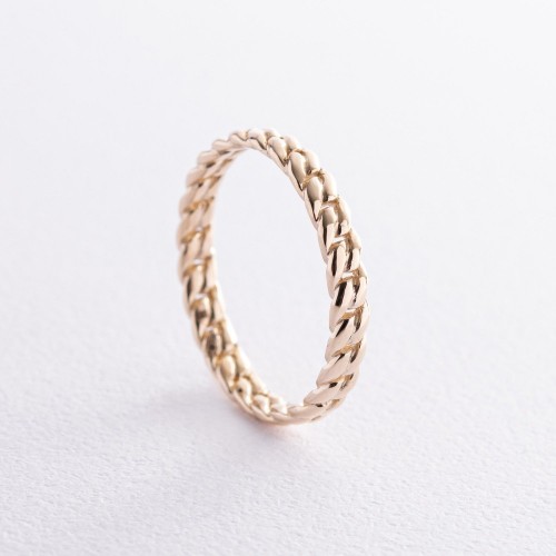 Кольцо "Цепочка" в желтом золоте к07542