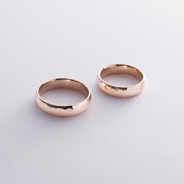 Золотое обручальное кольцо 5 мм (текстурное) обр00411