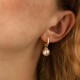 Серьги в желтом золоте (культ. пресн. жемчуг) с08589