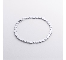 Браслет "Сердечки" у білому золоті б05784