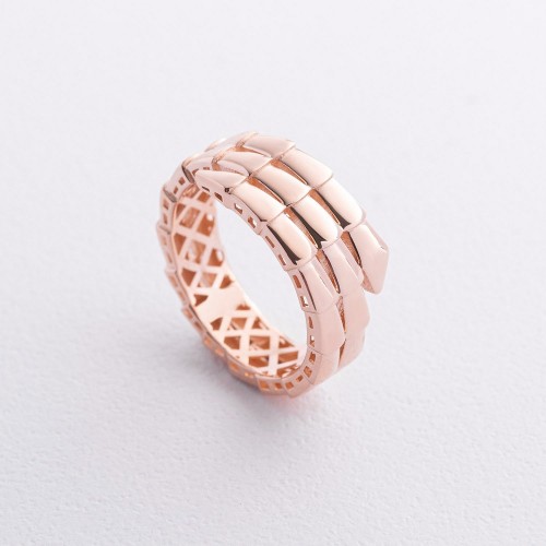 Кольцо "Змея" в красном золоте к08408