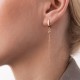 Золоті сережки "Кульки" з ланцюжками с07843