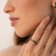 Золотое кольцо с изумрудами и бриллиантами 12664см