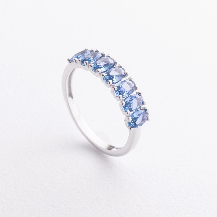 Серебряное кольцо (кварц London Blue) 1834/1р-QLB