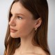 Сережки - кільця "Luisa" у жовтому золоті с09158