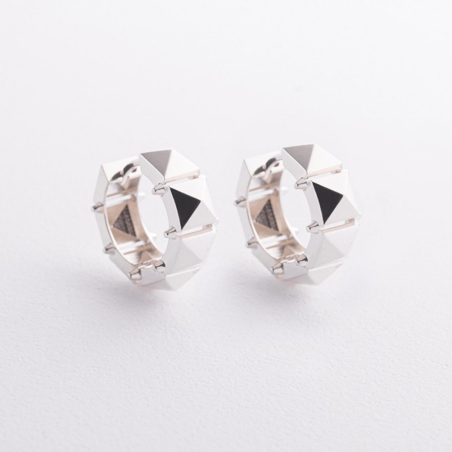 Сережки - кільця "Tamila" у сріблі 123534